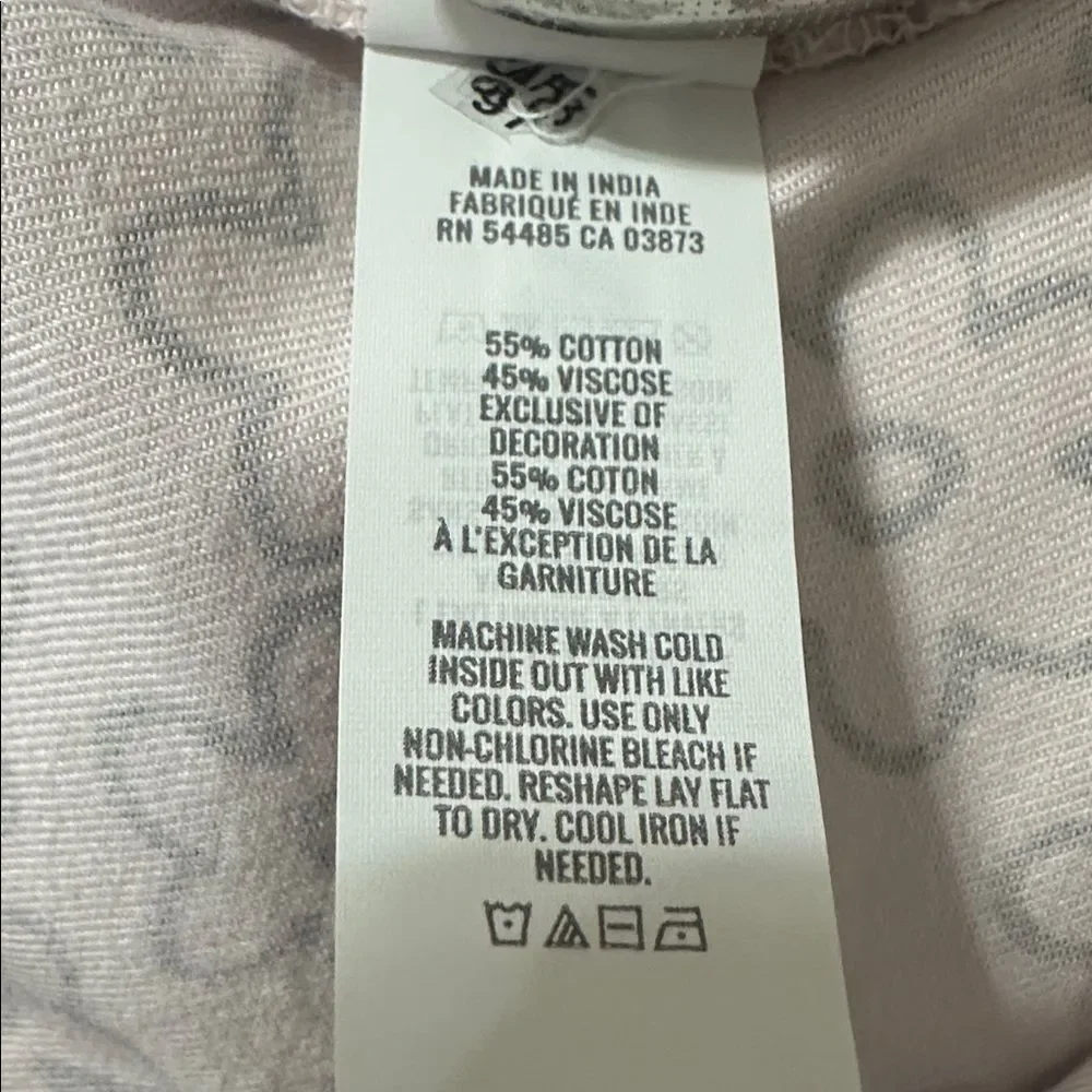 aerie Blush Pink Black Petal Flannel Long Sleeve Button Front PJ Sleep Shirt